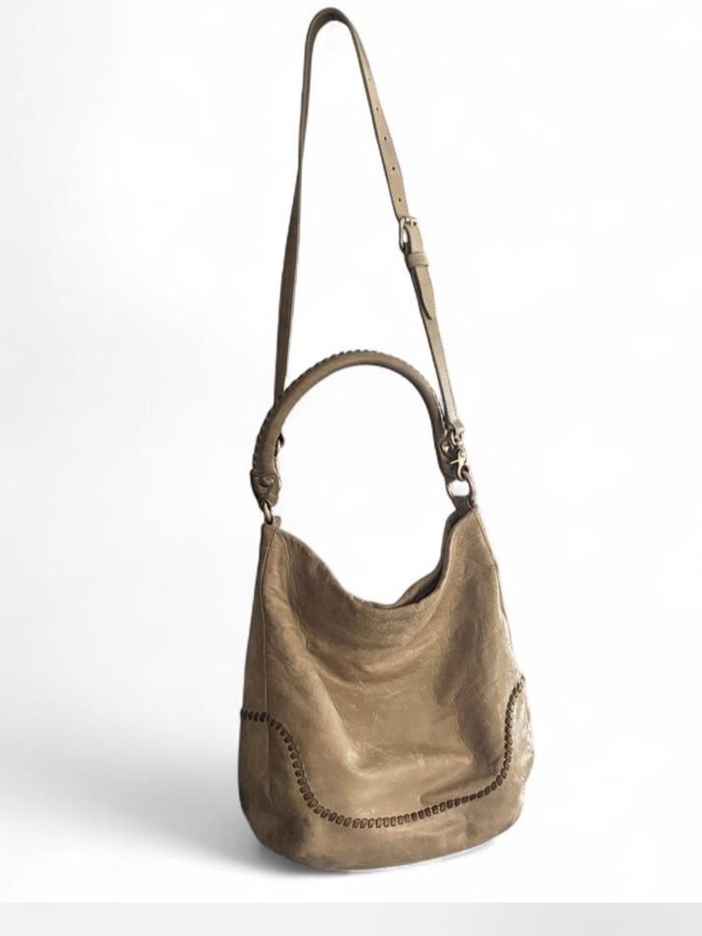 Frye Leather Hobo Shoulder Bag with crossbody strap
